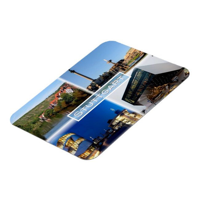 DE Stuttgart - Fluss Neckar - Schlossplatz - Magnet (Linke Seite)