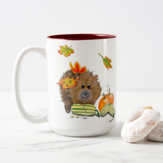 DE Tasse Herbst Igel (Mit Donut)