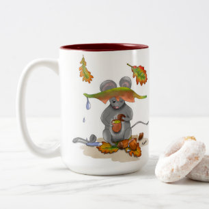 DE Tasse/Mug Herbst/Autumn Maus/Mouse Zweifarbige Tasse