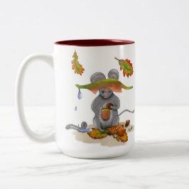 DE Tasse/Mug Herbst/Autumn Maus/Mouse Zweifarbige Tasse