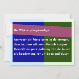 De Wijkverpleegkundige Dankeskarte