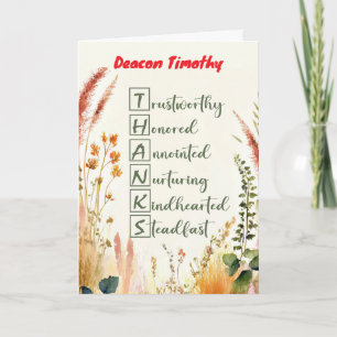 Deacon Clergy Appreciation Day Individuelle Name D Karte