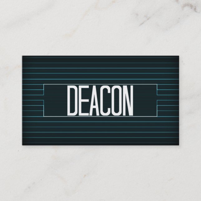 Deacon Elegante Stripe Business Card Visitenkarte (Vorderseite)