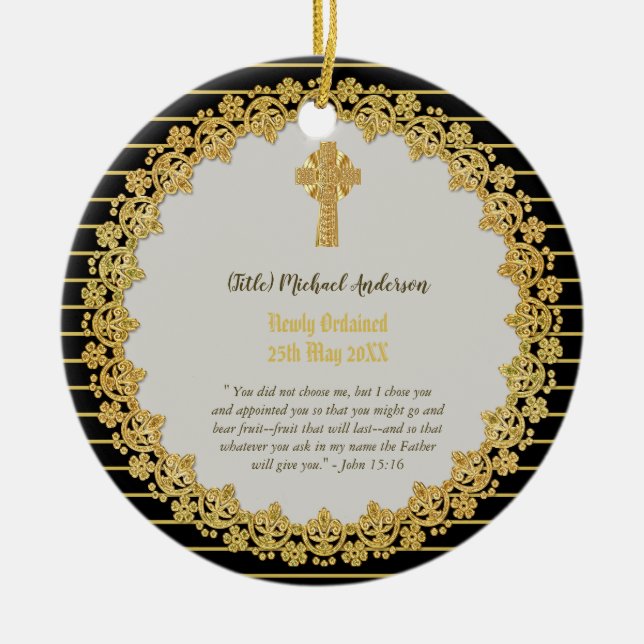 DEACON neu Ordinierte Verse-Geschenkidee Keramik Ornament (Vorne)