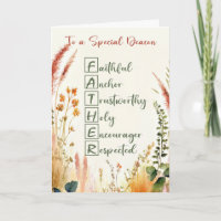 Deacon Religious Vatertag Akrostische Worte