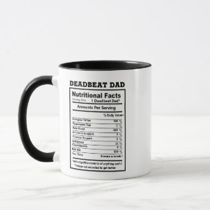 Dead Beat Vater Ernährung Fakten Puns Meme Funny Tasse