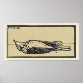 Dead Bird von Julie de Graag Art Nouveau Poster