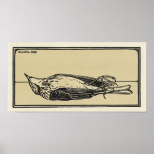 Dead Bird von Julie de Graag Art Nouveau Poster