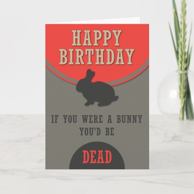 Dead Birthday Bunny Karte (Vorderseite)