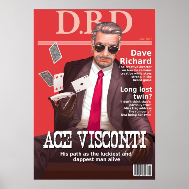 Dead by Daylight Magazine Cover Ace Visconti Poster (Vorne)