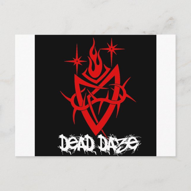 Dead Daze Tribal Heart Postkarte (Vorderseite)