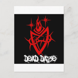 Dead Daze Tribal Heart Postkarte