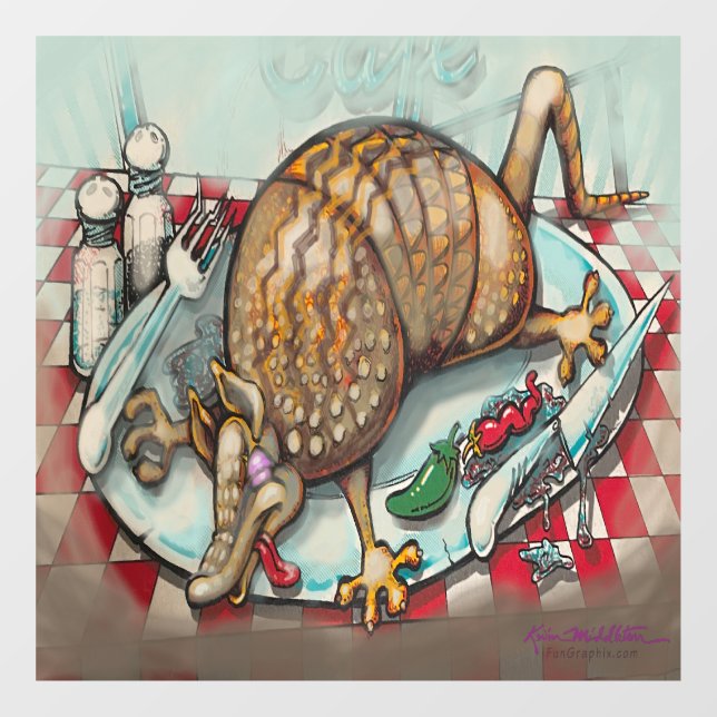 Dead Dillo Fensteraufkleber (Blatt)