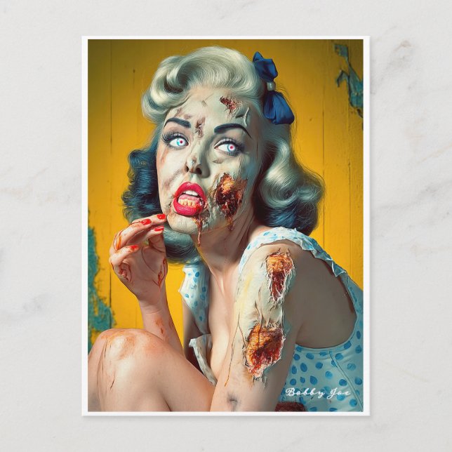 Dead, Dreamy, and Dangerously Darling: Bobby Joe Postkarte (Vorderseite)