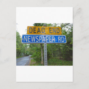 DEAD END NEWSPAPIERSTRASSE POSTKARTE