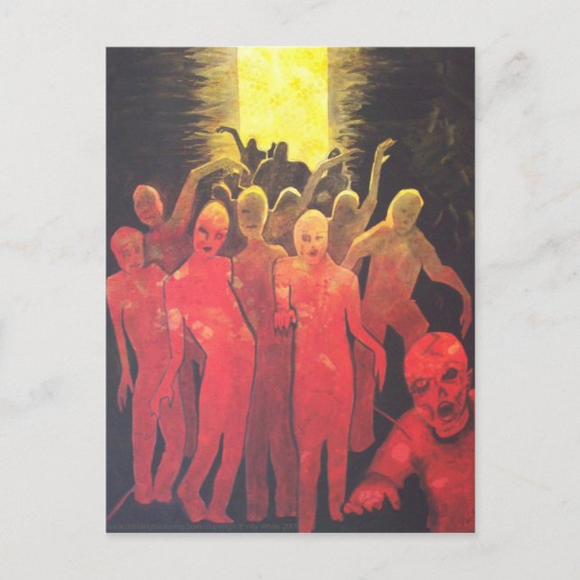 Dead End Zombie Hoard Dunkler Horror Postkarte (Vorderseite)