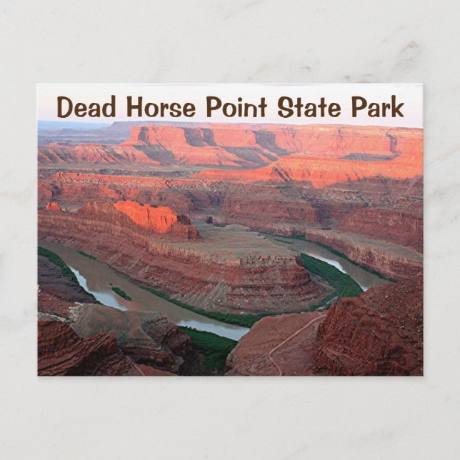 Dead Horse Point Staat Park 3, Sonnenaufgang, Utah Postkarte (Vorderseite)