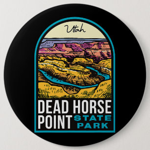 Dead Horse Point Staat Park Utah Vintag Button