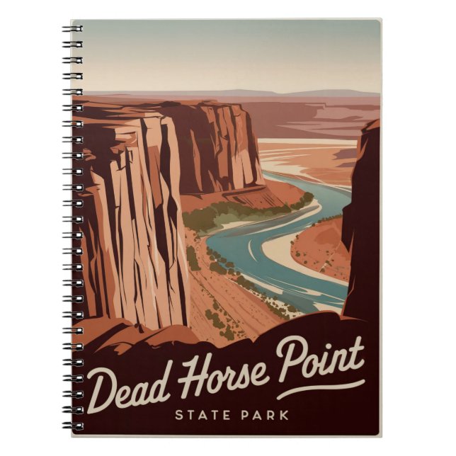 Dead Horse Point Staat Park Vintag Notizblock (Vorderseite)