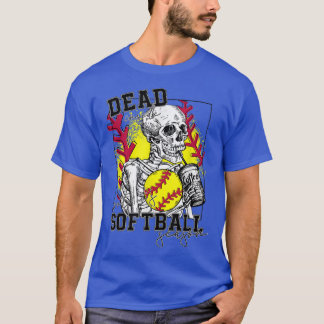 Dead inside, aber Softball Saison lustige Skeletts T-Shirt