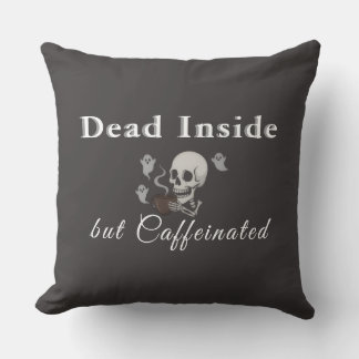 Dead Inside But Caffeinated – Halloween Pillow Kissen