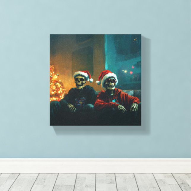 Dead Inside... But It’s Christmas Leinwanddruck (Insitu (Holzboden))