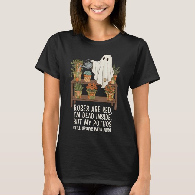 Dead Inside - Funny Ghost Plant Lover T-Shirt (Vorderseite)