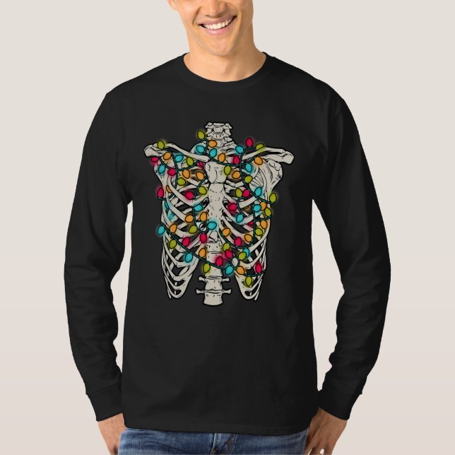 Dead Inside, Jolly AF, Funny Xmas Skeleton, Retro  T-Shirt (Vorderseite)