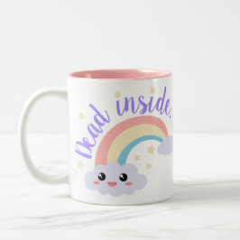 Dead Inside Rainbow Kawaii Zweifarbige Tasse