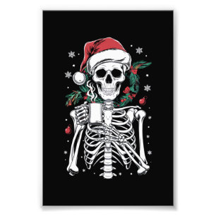 Dead Inside Skeleton Weihnachtskaffee Lover Gesche Fotodruck
