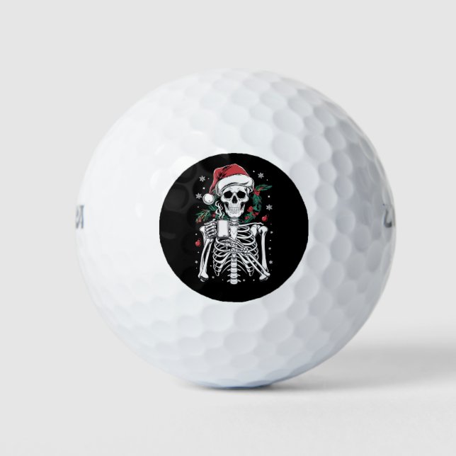 Dead Inside Skeleton Weihnachtskaffee Lover Gesche Golfball (Vorderseite)