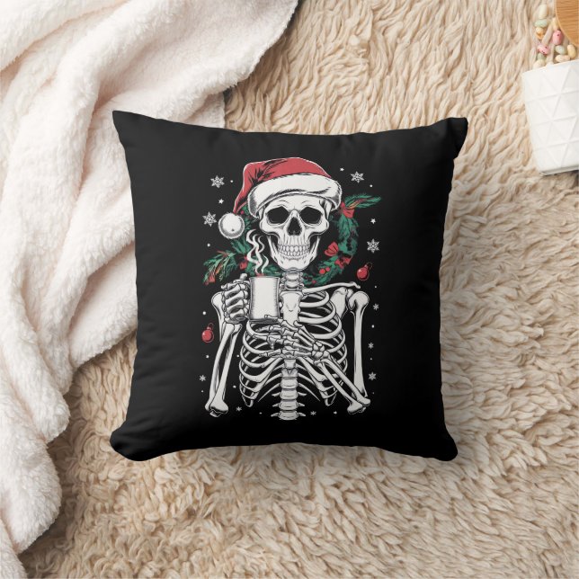 Dead Inside Skeleton Weihnachtskaffee Lover Gesche Kissen (Decke)