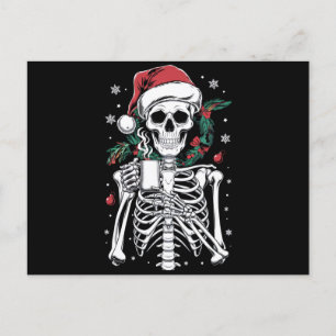 Dead Inside Skeleton Weihnachtskaffee Lover Gesche Postkarte