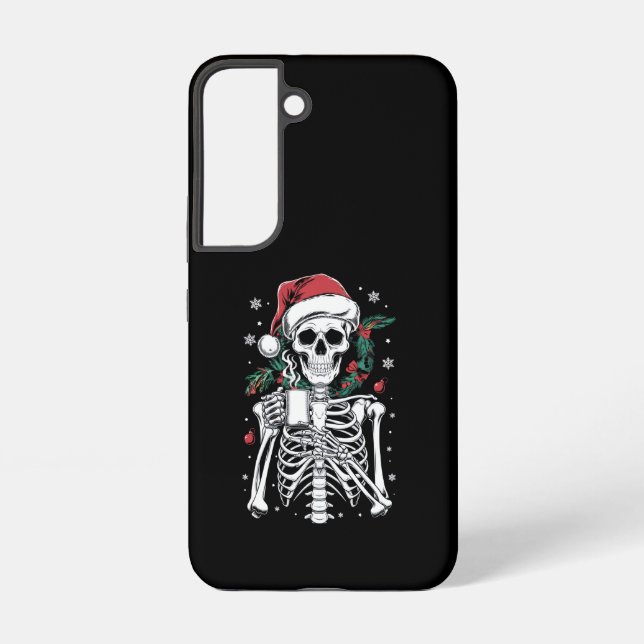 Dead Inside Skeleton Weihnachtskaffee Lover Gesche Samsung Galaxy Hülle (Rückseite)