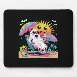 Dead Inside Tan Outdoor Funny Ghost Beach Art Mousepad