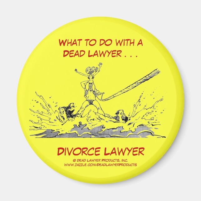 Dead Lawyer™ Divorce Lawyer Magnet (Vorne)