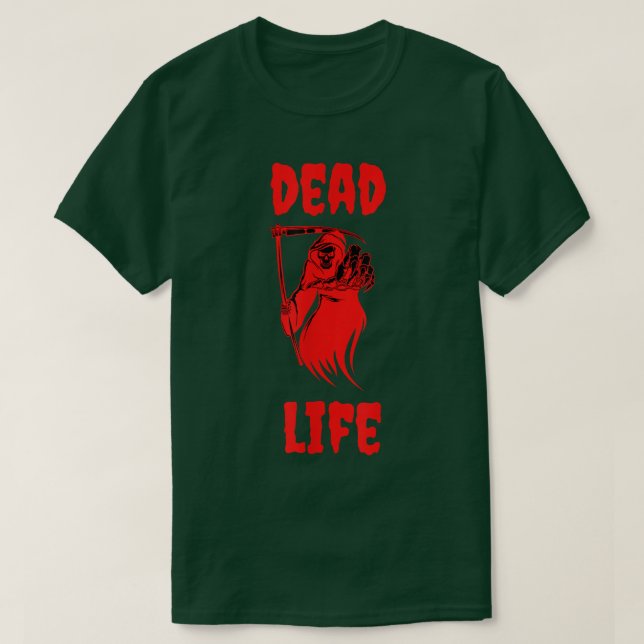 Dead Life Grim Sensenmann T-Shirt (Design vorne)