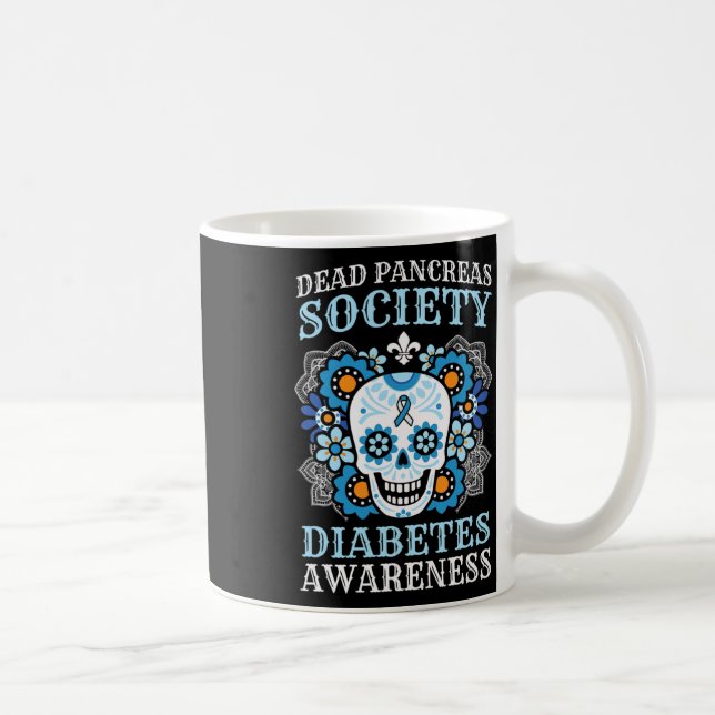 Dead Pankreas Gesellschaft Diabetes Bewusstsein Zu Kaffeetasse (Rechts)