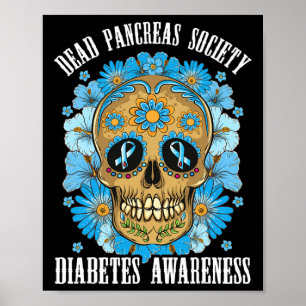 Dead Pankreas Society Fun Diabetes Awareness Zucke Poster