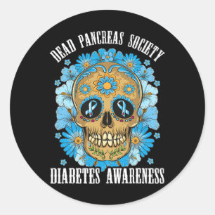 Dead Pankreas Society Fun Diabetes Awareness Zucke Runder Aufkleber