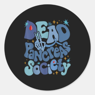 Dead Pankreas Society Typ 1 Diabetes Awareness T1 Runder Aufkleber
