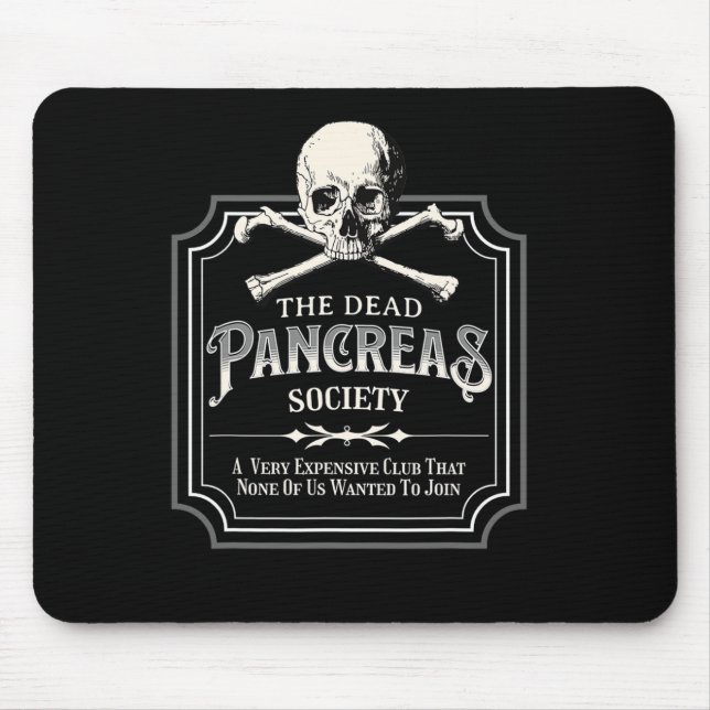 Dead Pankreas Society Typ 1 Diabetes T1D Awaren Mousepad (Vorne)