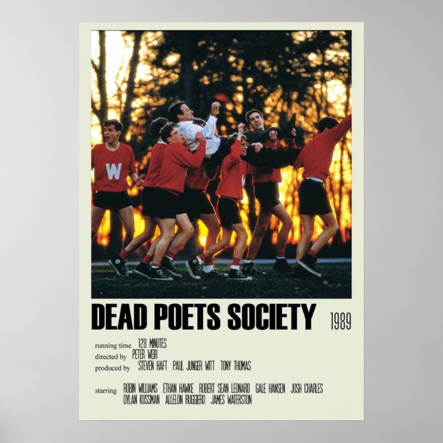 Dead Poets Society Alternative Art Movie Large 3 Poster (Vorne)