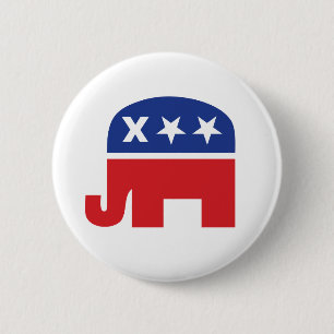 Dead Republikaner Elephant Button
