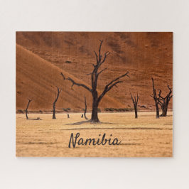 Dead Vlei Namibia Landschaft Foto mit Text Puzzle