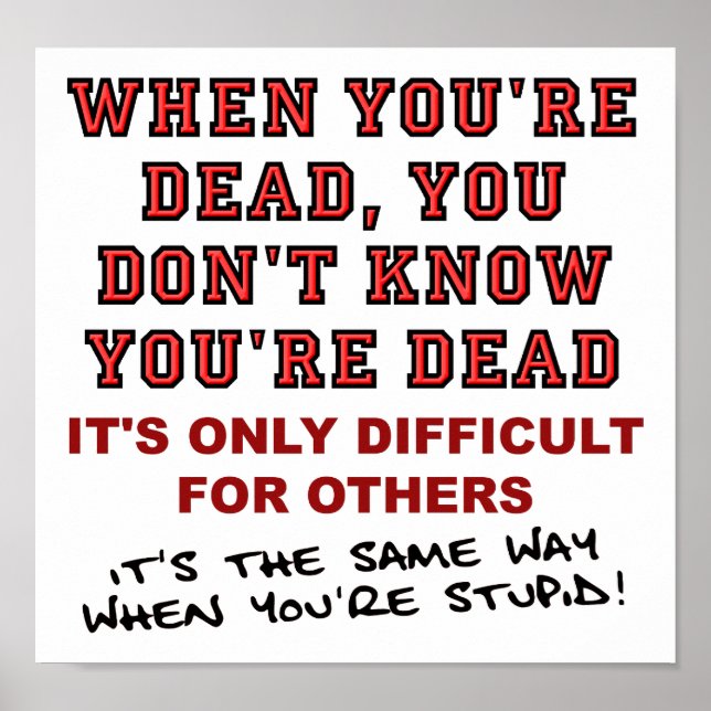 Dead vs. Stupid Funny Poster (Vorne)