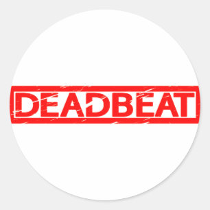 Deadbeat-Briefmarke Runder Aufkleber