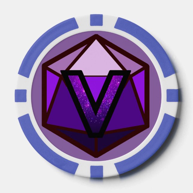 DEADLANDS - Lila Team Poker Chip (Vorderseite)