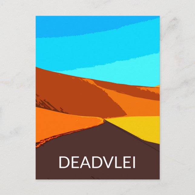 Deadlei Namibia Vintage Art Postkarte (Vorderseite)