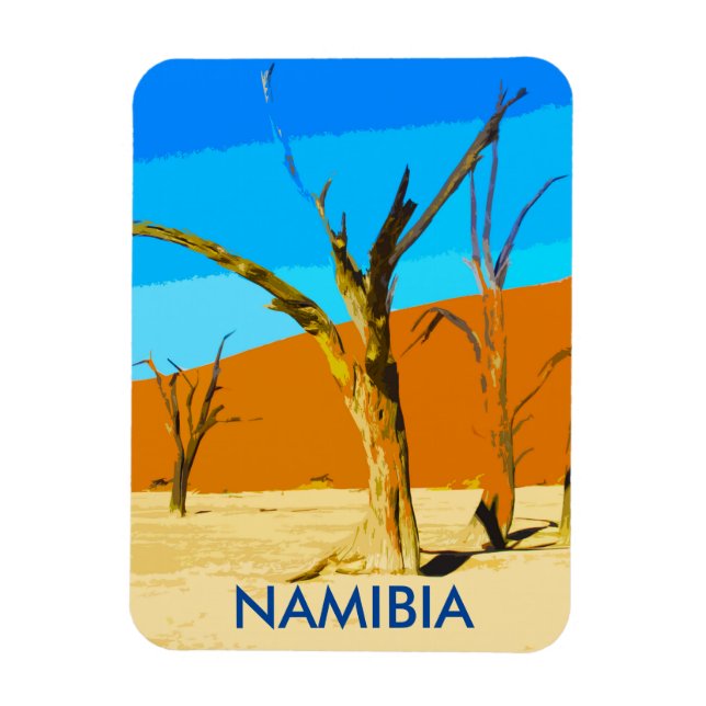 Deadlei Namibia Vintages Kunstmuseum Magnet (Vertikal)